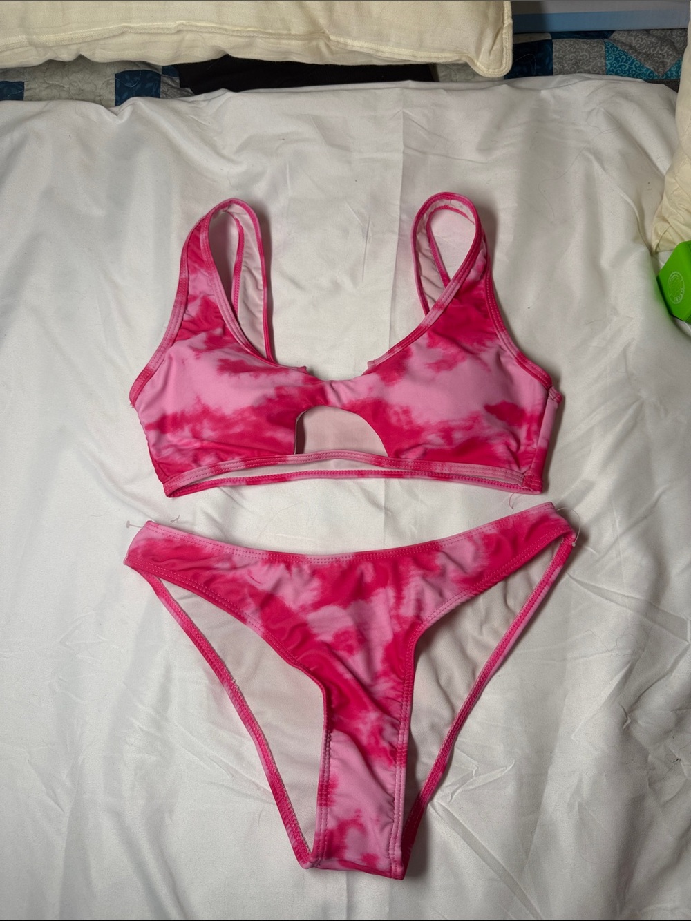 Pink Tie-Dye Bikini Set Small